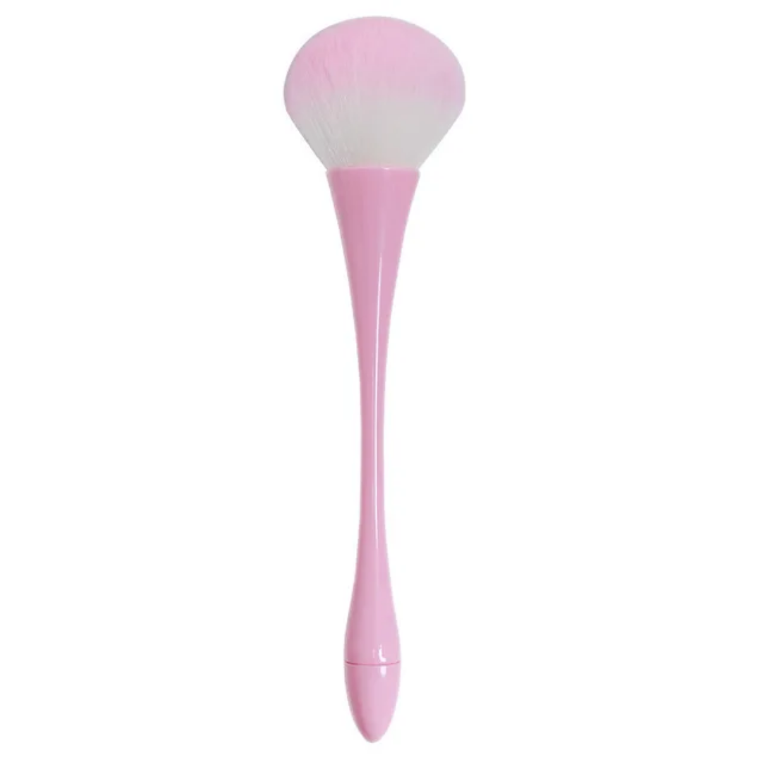 Pinceau Poudre XL Magique - Manche Métallisé Ergonomique & Poils Multicolores