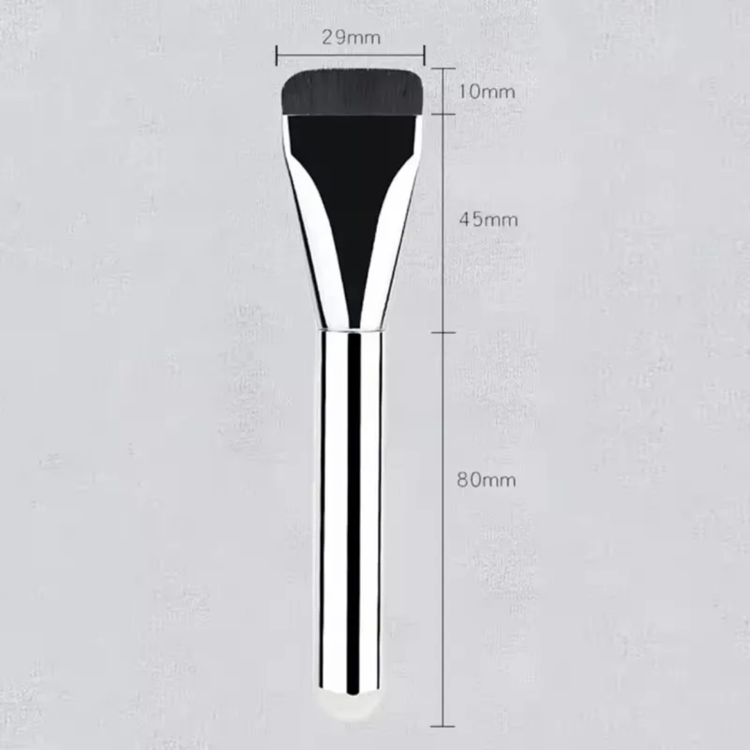 Pinceau Plat Spatule Ultra-Fin - Countouring _ Fond de Teint & Soin (Finition Argentée)