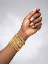 21K Gold Plated Bracelet Plaqué or Copié 21k high end quality _ 6 pieces