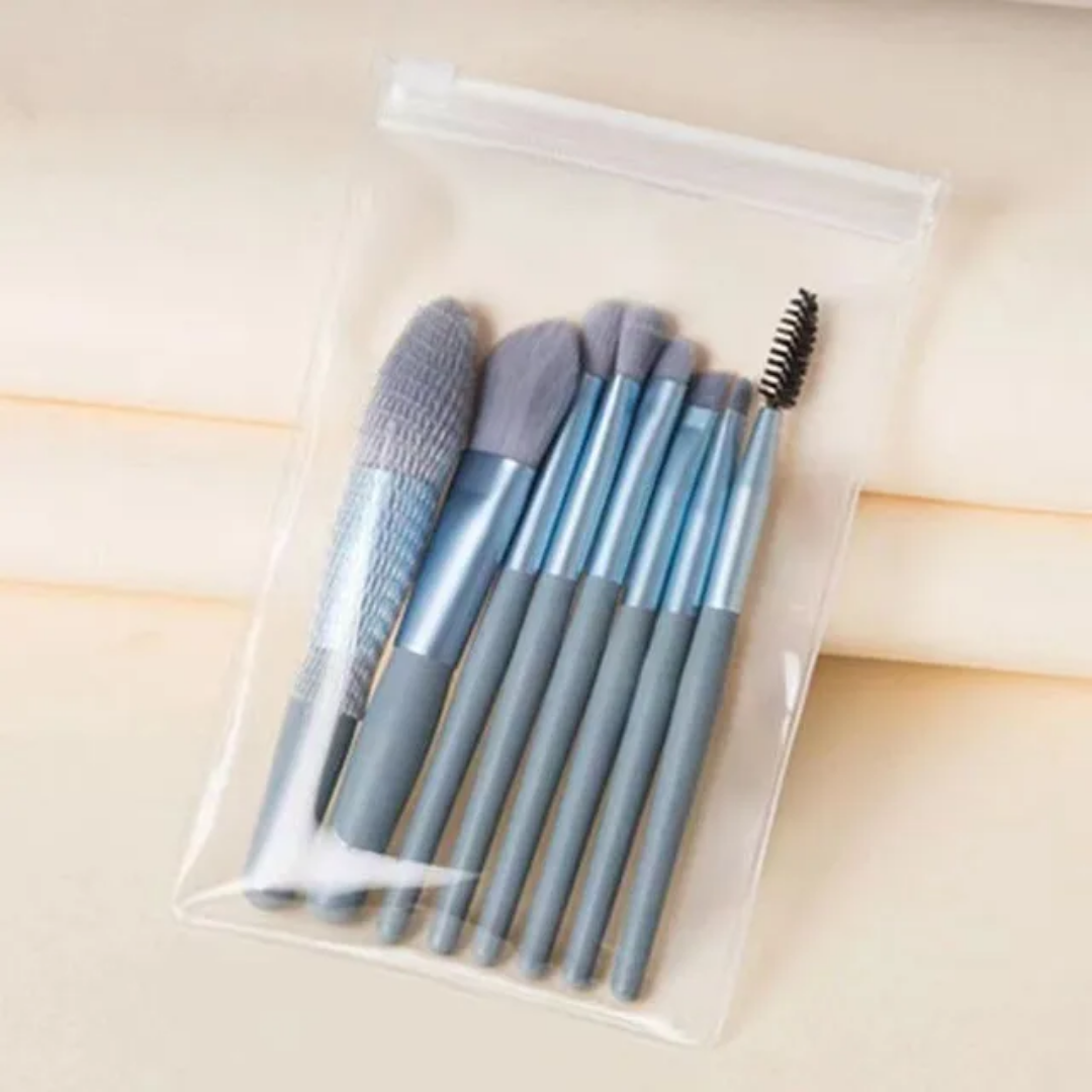 Mini Kit de 8 Pinceaux de make-up Maquillage & Pochette Kit de Voyage