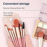 Mini Kit de 8 Pinceaux de make-up Maquillage & Pochette Kit de Voyage