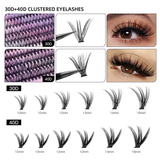 Extensions de cils DIY découpage synthétique 240 pcs