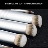 3 pcs Pinceau Correcteur Concealer & Teint Biseauté - Précision Haute Densité _ 3 pièces