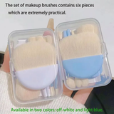 Mini kit vanity de 6 Pinceaux de Maquillage & Étui de poche