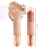 Pinceau de Maquillage Multi-Fonctions 4-en-1 - Design Capsule de Voyage