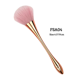 Pinceau Poudre XL Magique - Manche Métallisé Ergonomique & Poils Multicolores