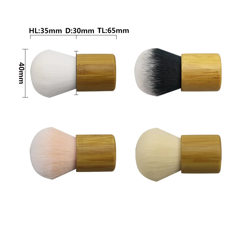 Mini Pinceau Kabuki en Bambou - Make-up Teint Parfait & Finition Naturelle