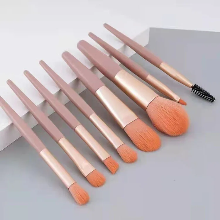 Mini Kit de 8 Pinceaux de make-up Maquillage & Pochette Kit de Voyage