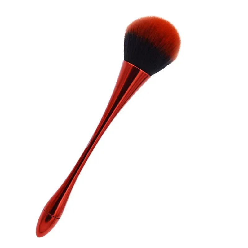 Pinceau Poudre XL Magique - Manche Métallisé Ergonomique & Poils Multicolores