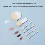 Mini kit vanity de 6 Pinceaux de Maquillage & Étui de poche