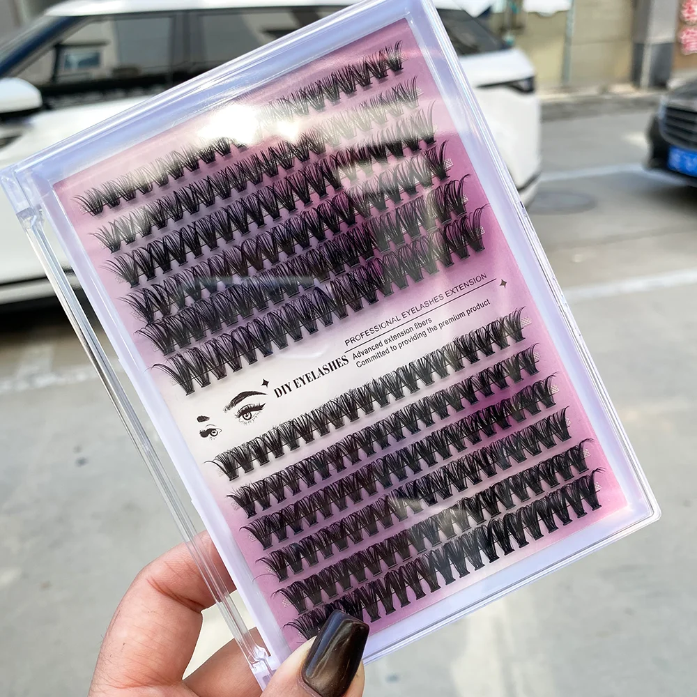Extensions de cils DIY découpage synthétique 240 pcs