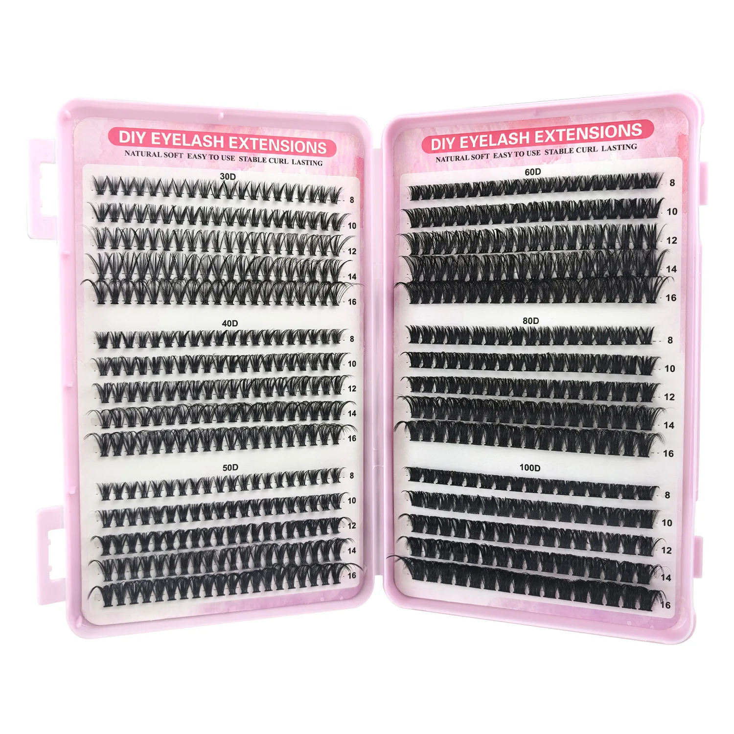 Extension cils DIY découpage synthétique 640 pièces