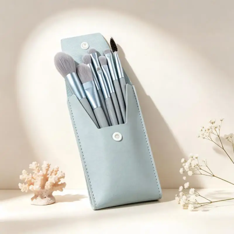 Mini Kit de 8 Pinceaux de make-up Maquillage & Pochette Kit de Voyage
