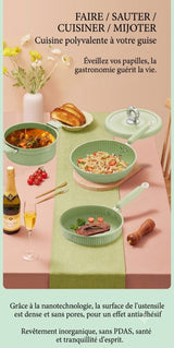 Set de cuisine complet "Urban Lady" - DSTT DSLXSHTZ3, Revêtement Céramique Antiadhésif - 3 Pièces