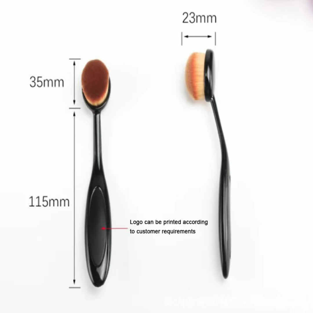 Pinceau de Fond de Teint Ovale Ergonomique Professionnel-2 pieces- Teint Parfait & Finition Lisse