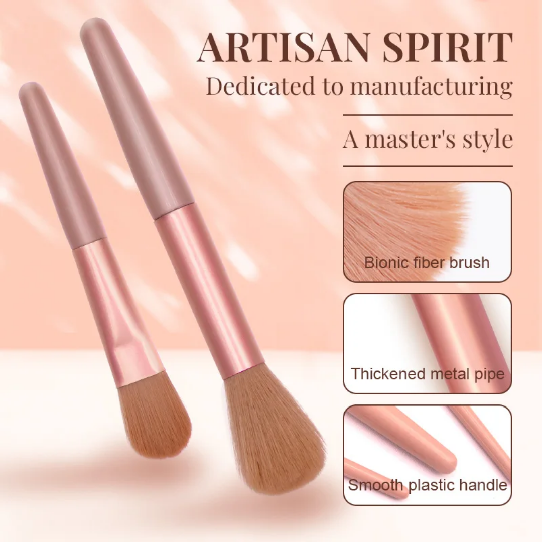 Mini Kit de 8 Pinceaux de make-up Maquillage & Pochette Kit de Voyage