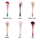 Pinceau Poudre XL Magique - Manche Métallisé Ergonomique & Poils Multicolores