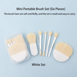 Mini kit vanity de 6 Pinceaux de Maquillage & Étui de poche