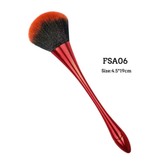 Pinceau Poudre XL Magique - Manche Métallisé Ergonomique & Poils Multicolores