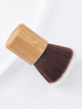 Mini Pinceau Kabuki en Bambou - Make-up Teint Parfait & Finition Naturelle