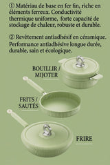 Set de cuisine complet "Urban Lady" - DSTT DSLXSHTZ3, Revêtement Céramique Antiadhésif - 3 Pièces