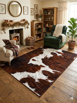 Tapis Rectangulaire Peau de Vache Synthétique (180 × 120 cm)