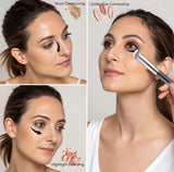 3 pcs Pinceau Correcteur Concealer & Teint Biseauté - Précision Haute Densité _ 3 pièces