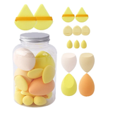 Set Ultime de Éponges de Maquillage & Houppettes Velvet (14 pièces) - Bocal de Rangement Offert