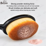 Pinceau de Fond de Teint Ovale Ergonomique Professionnel-2 pieces- Teint Parfait & Finition Lisse