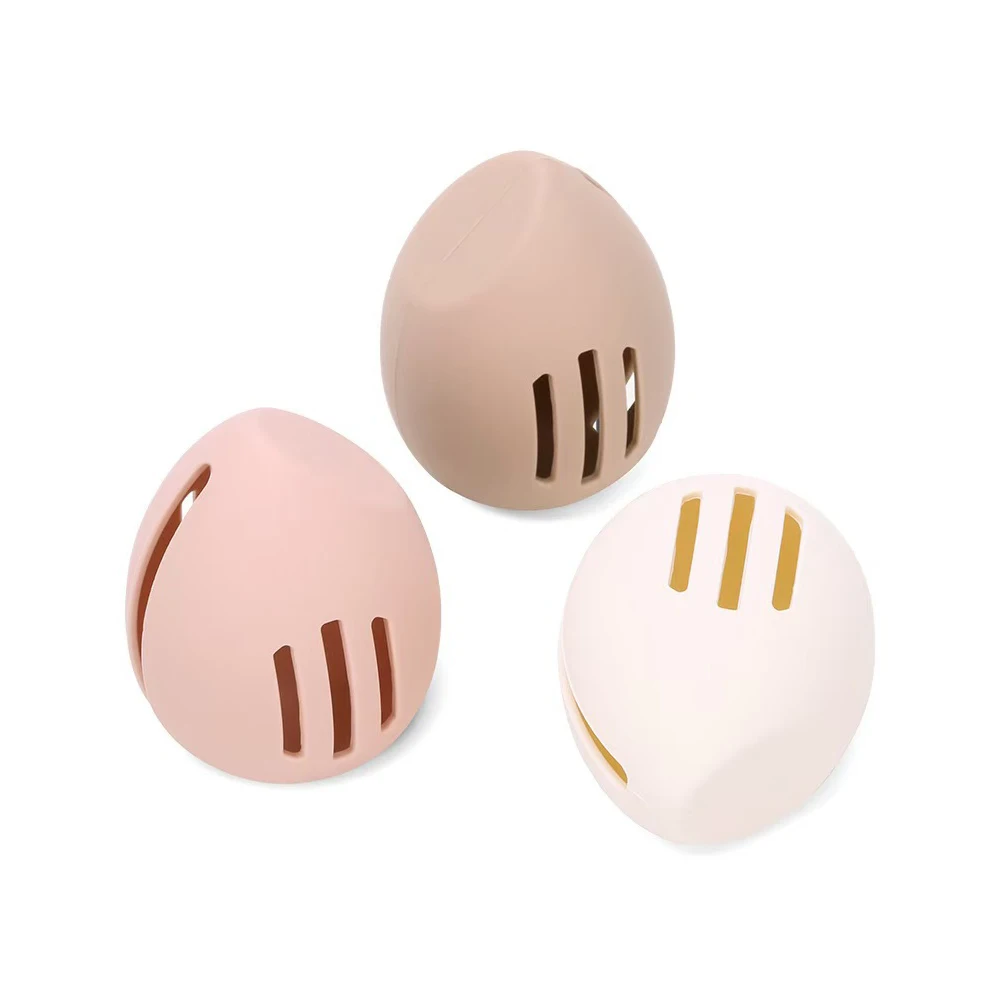 Étui de Voyage Ergonomique en Silicone pour Beauty Blender _ make-up 3 pièces