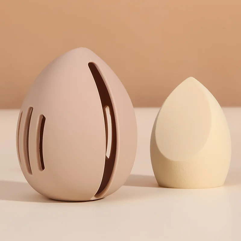 Étui de Voyage Ergonomique en Silicone pour Beauty Blender _ make-up 3 pièces